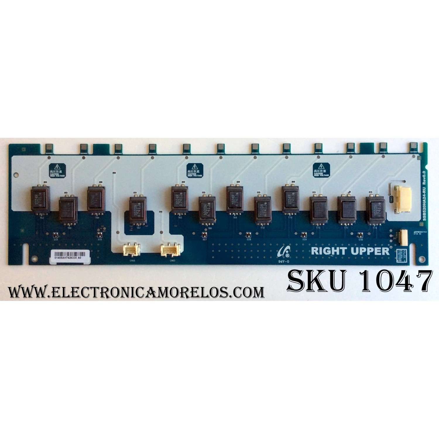 BACKLIGHT INVERTER RU / SONY LJ97-01455A / SSB520HA24-RU / 01455A / MODELOS KDL-52W3000 / KDL-52WL130 / KDL-52S5100